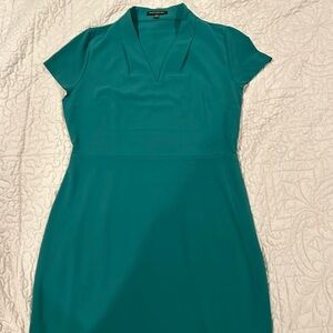 Banana Republic Green V-Neck poly spandex dress